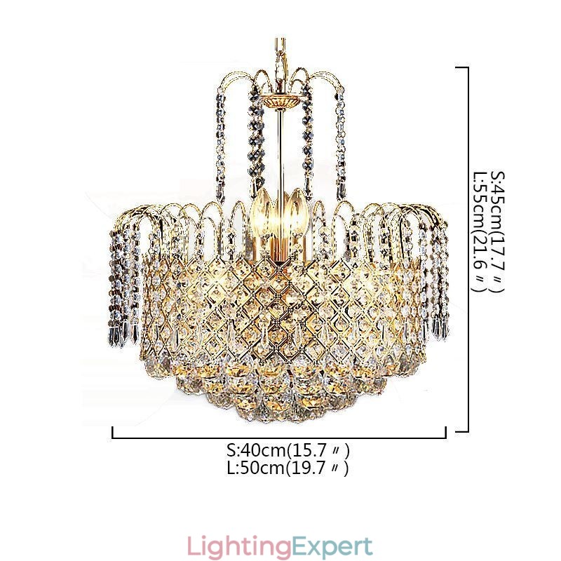 Luxury Crystal Chandelier Modern Elegant Pendant Light
