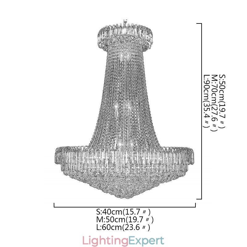 Elegant Crystal Chandelier European Pendant Light Long Hanging Chandelier Duplex Staircase