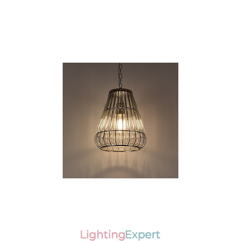 Modern Contemporary Chrome Glass Chandelier