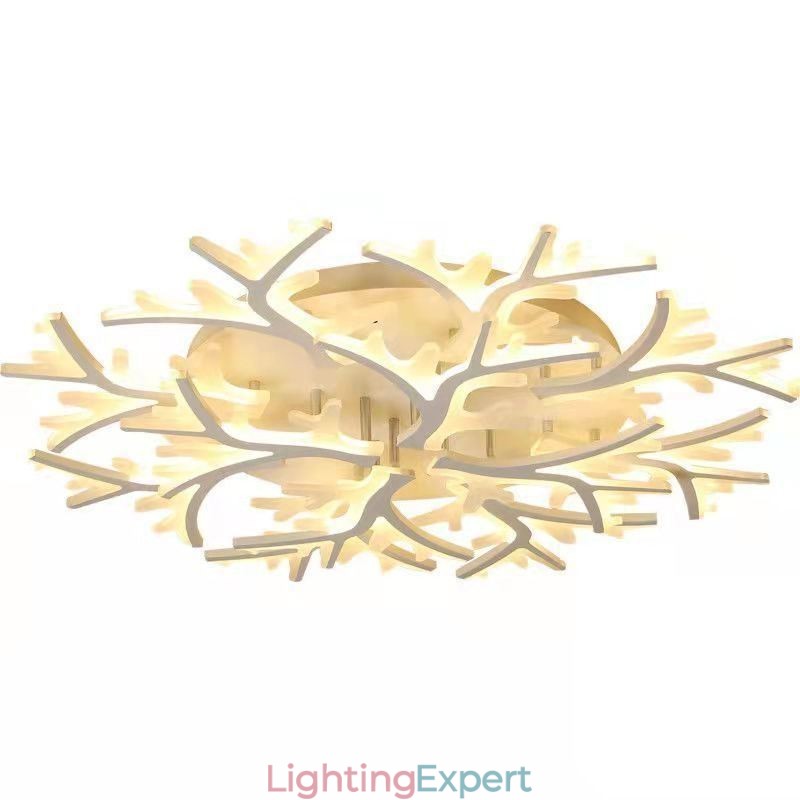 Flush Mount Modern Minimalist Antler Ceiling Light