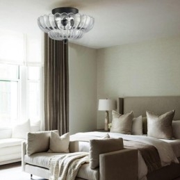 Modern Simple Flush Mount Lotus Base Ceiling Lamp