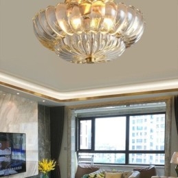 Modern Flush Mount Lotus Base Ceiling Light