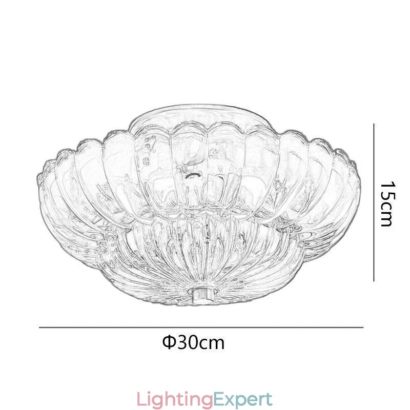 Modern Flush Mount Lotus Base Ceiling Light