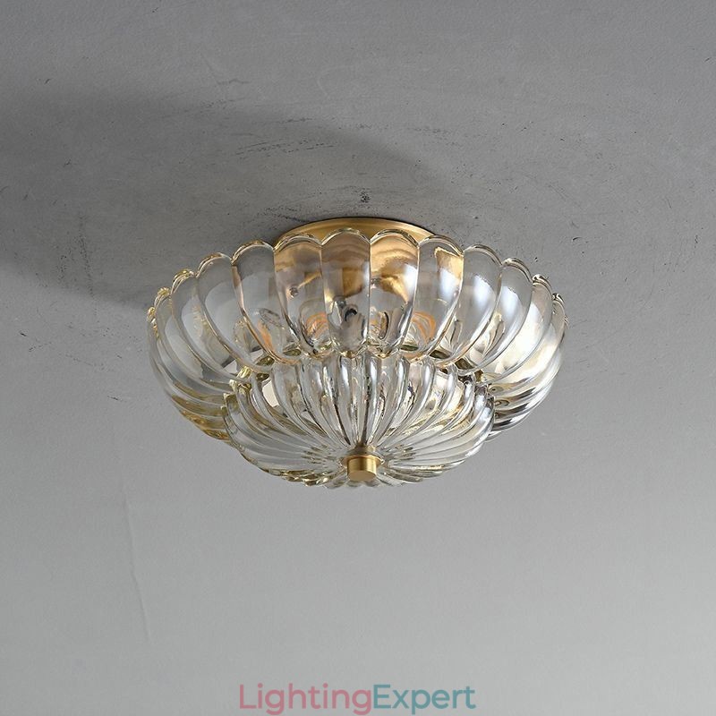 Modern Flush Mount Lotus Base Ceiling Light