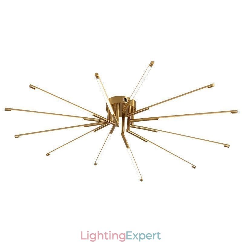 Simple Flush Mount Fireworks Ceiling Light