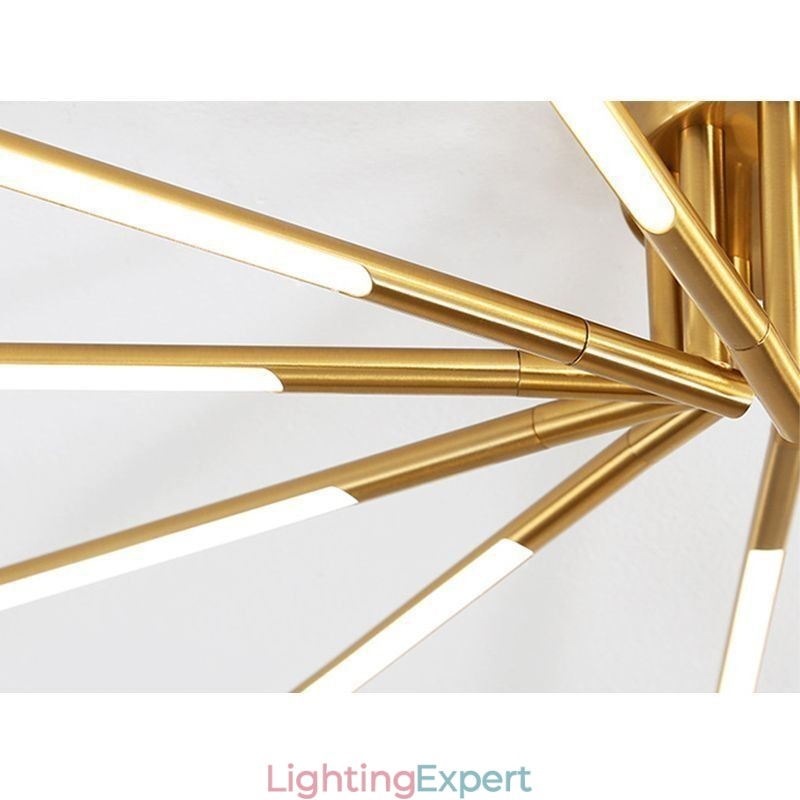 Simple Flush Mount Fireworks Ceiling Light