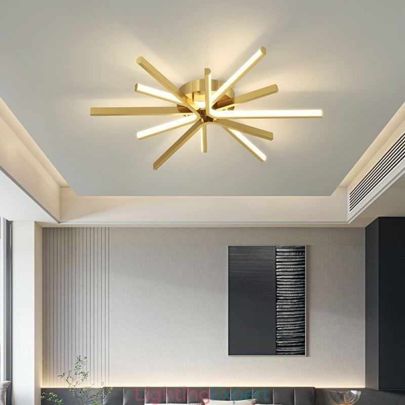 Flush Mount Modern Minimalist Fireworks Ceiling Light