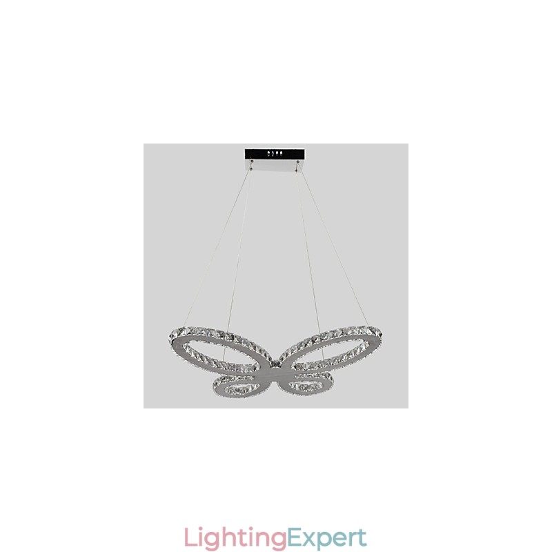 Modern Contemporary Chrome Metal Chandelier