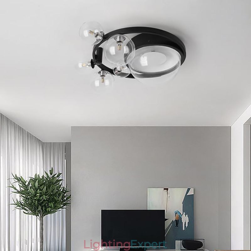 Flush Mount Modern Minimalist Decorative Glass Ceiling Light