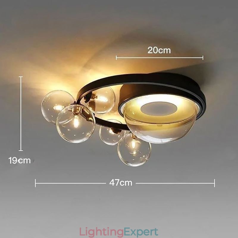 Flush Mount Modern Minimalist Decorative Glass Ceiling Light