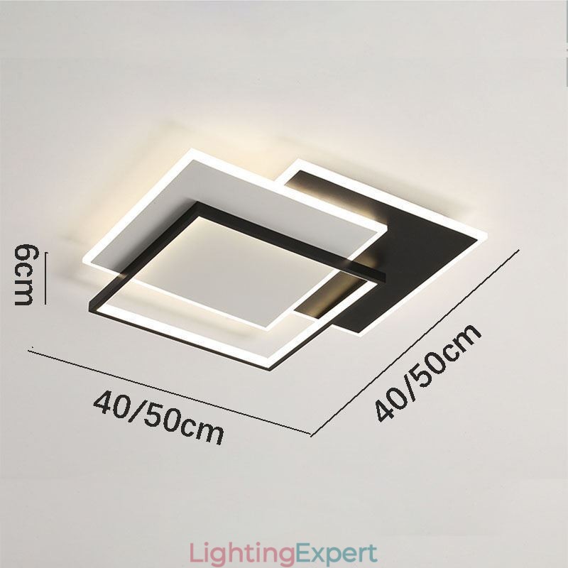 Flush Mount Minimalist Acrylic Square Ceiling Light 40 50cm
