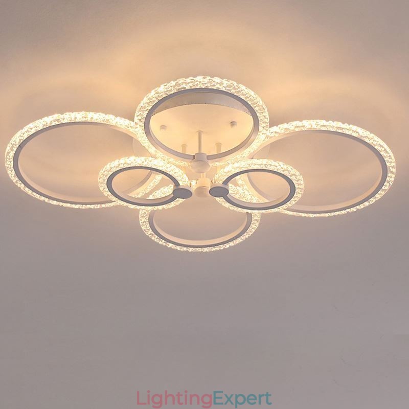 Flush Mount Modern Minimalist Circle Acrylic Flower Ceiling Light