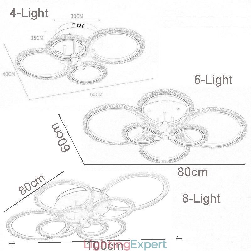 Flush Mount Modern Minimalist Circle Acrylic Flower Ceiling Light