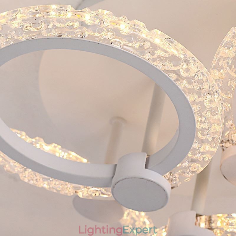 Flush Mount Modern Minimalist Circle Acrylic Flower Ceiling Light
