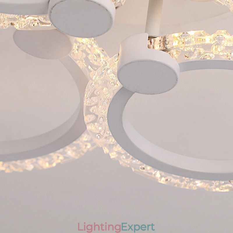 Flush Mount Modern Minimalist Circle Acrylic Flower Ceiling Light