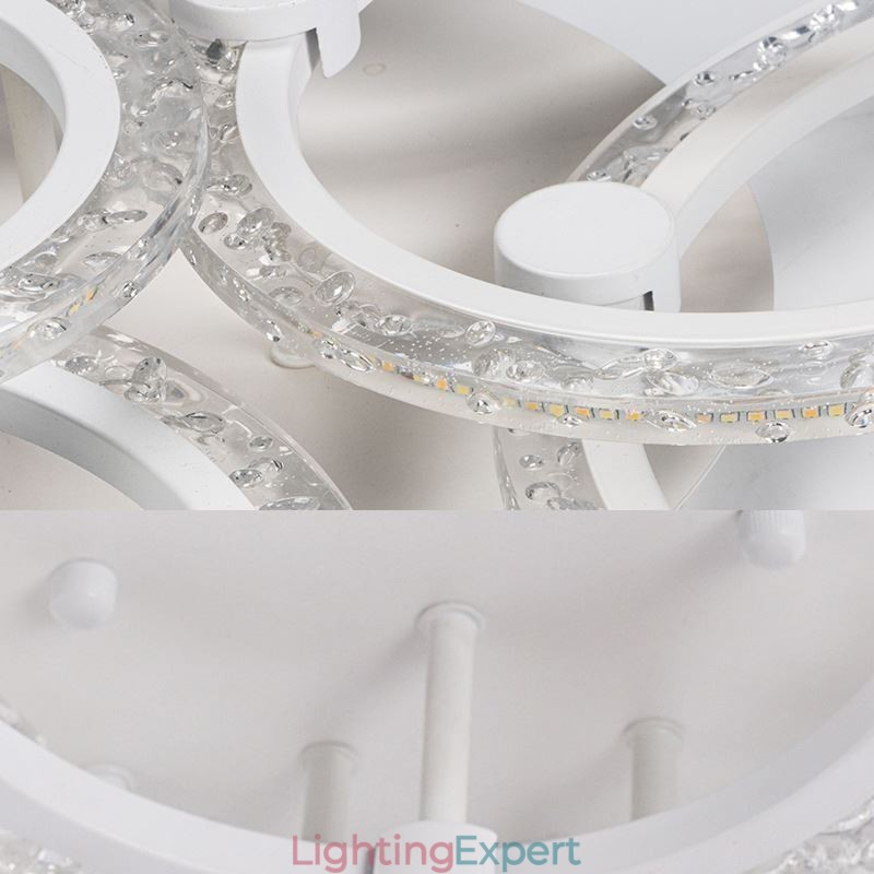 Flush Mount Modern Minimalist Circle Acrylic Flower Ceiling Light