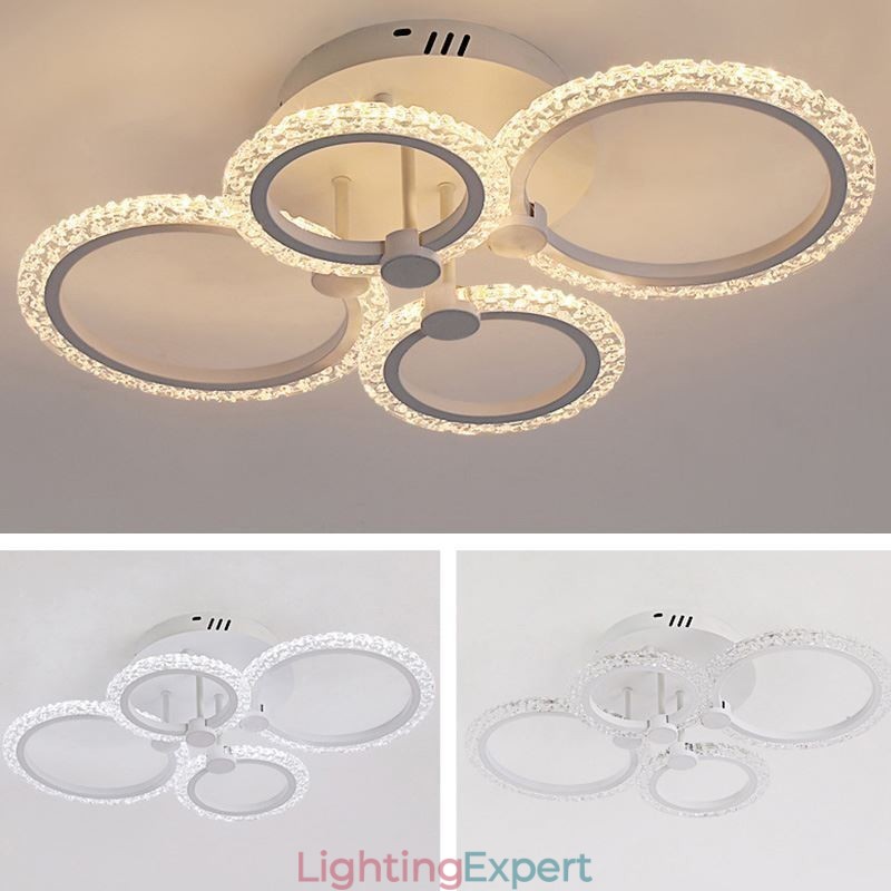 Flush Mount Modern Minimalist Circle Acrylic Flower Ceiling Light