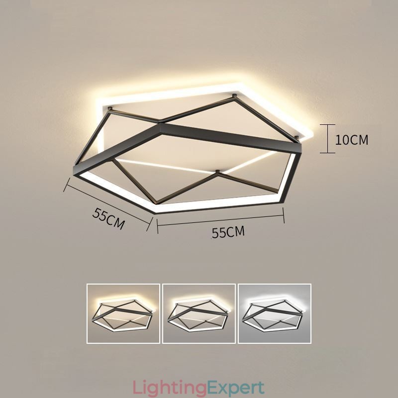 Flush Mount Hollow Three dimensional Ceiling Light 55cm