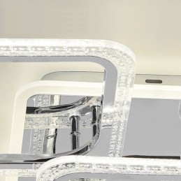 Flush Mount Chrome Acrylic Square Ceiling Light 5 Lights