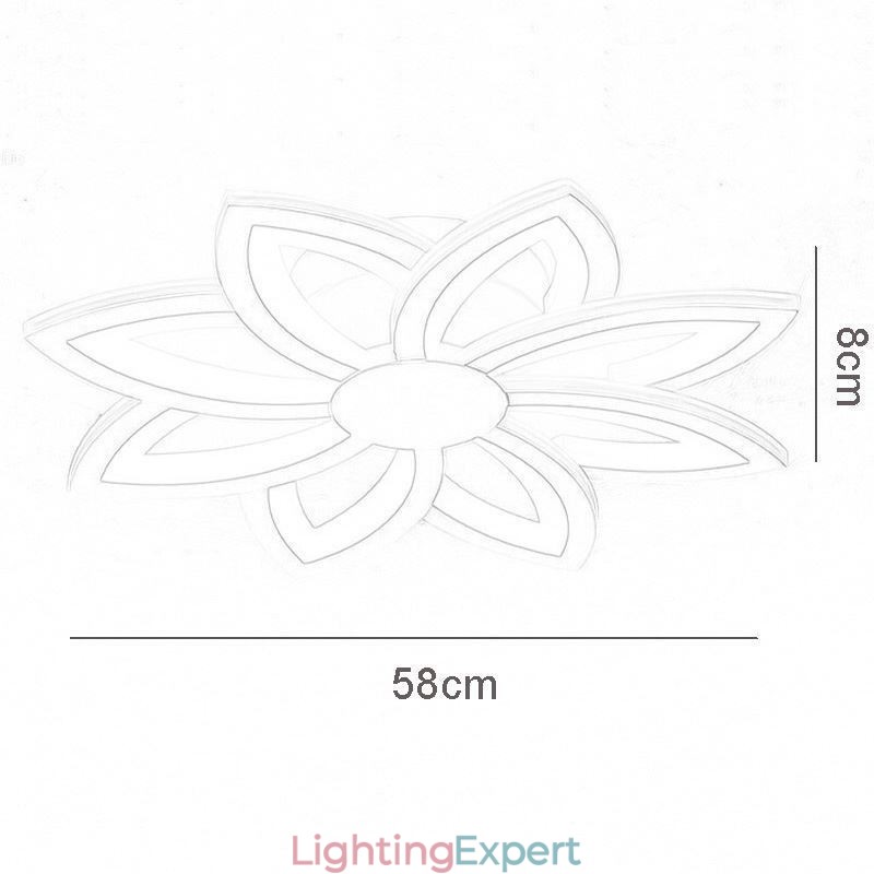 Flush Mount Eye catching Acrylic Flower Ceiling Light 55cm