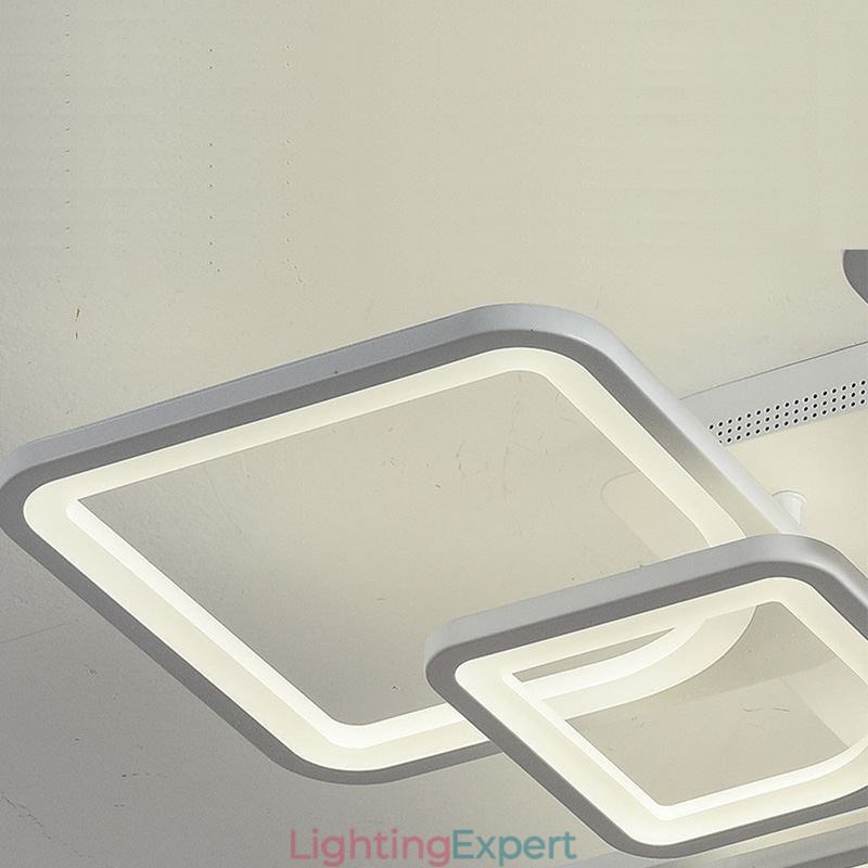 Flush Mount White Acrylic Square Ceiling Light 5 Lights 8 Lights