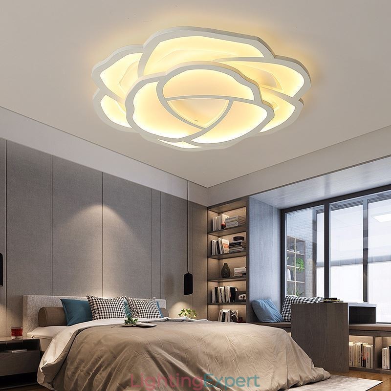 Flush Mount Modern Simple Rose Acrylic Ceiling Light 52cm