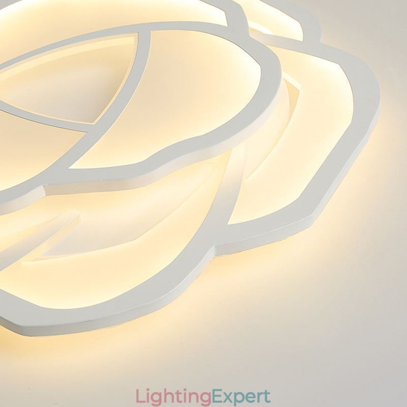 Flush Mount Modern Simple Rose Acrylic Ceiling Light 52cm