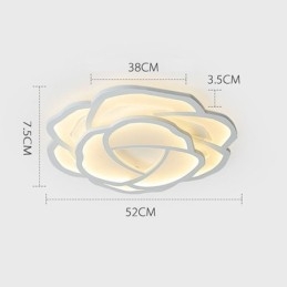 Flush Mount Modern Simple Rose Acrylic Ceiling Light 52cm