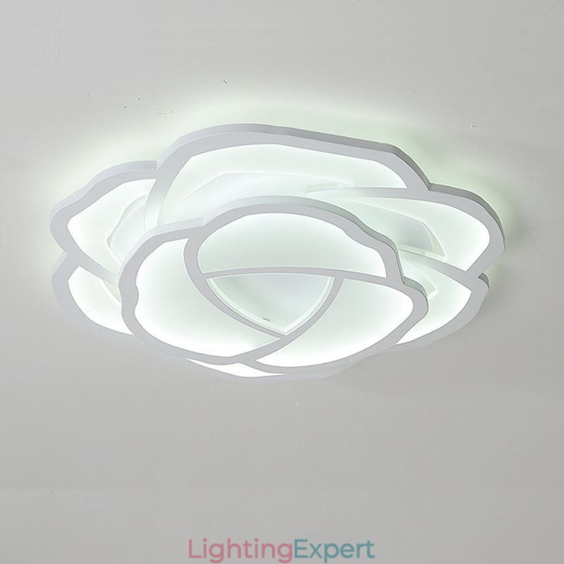 Flush Mount Modern Simple Rose Acrylic Ceiling Light 52cm