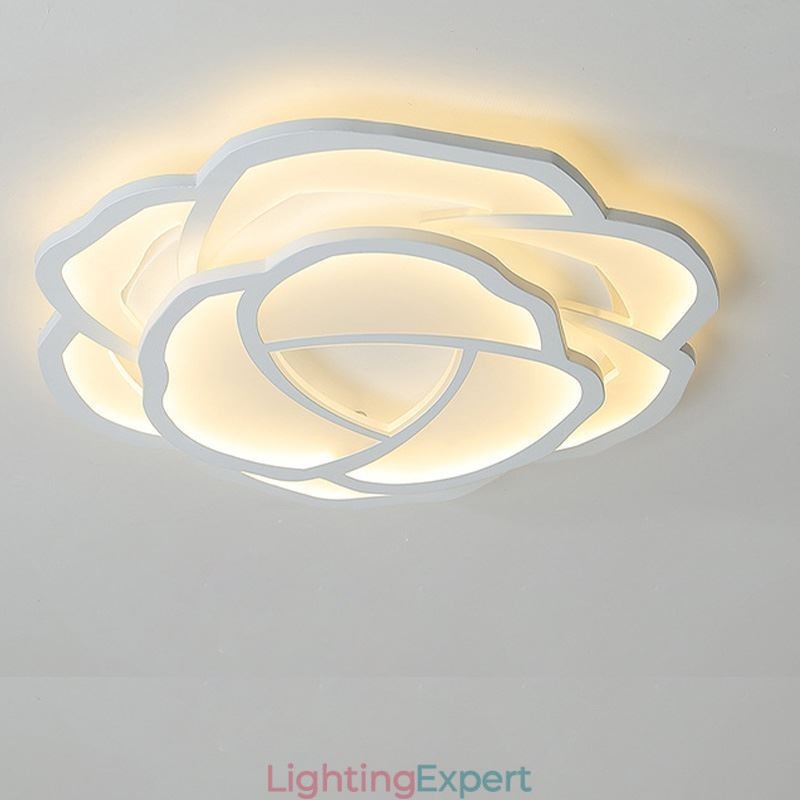 Flush Mount Modern Simple Rose Acrylic Ceiling Light 52cm