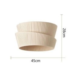 Wabi Sabi Flush Mount French Cream Style Double Layer Fabric Lampshade Ceiling Lamp