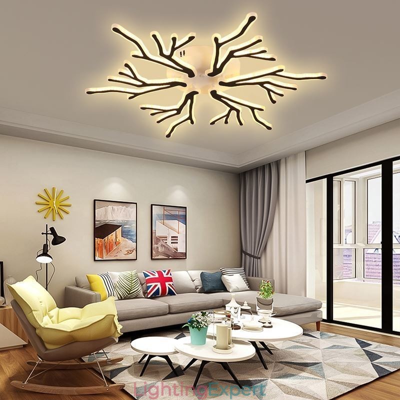 Flush Mount Acrylic Branch Ceiling Light
