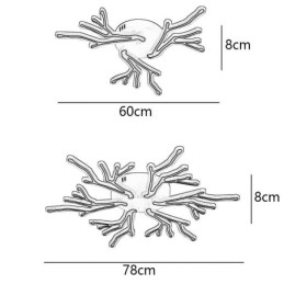 Flush Mount Acrylic Branch Ceiling Light
