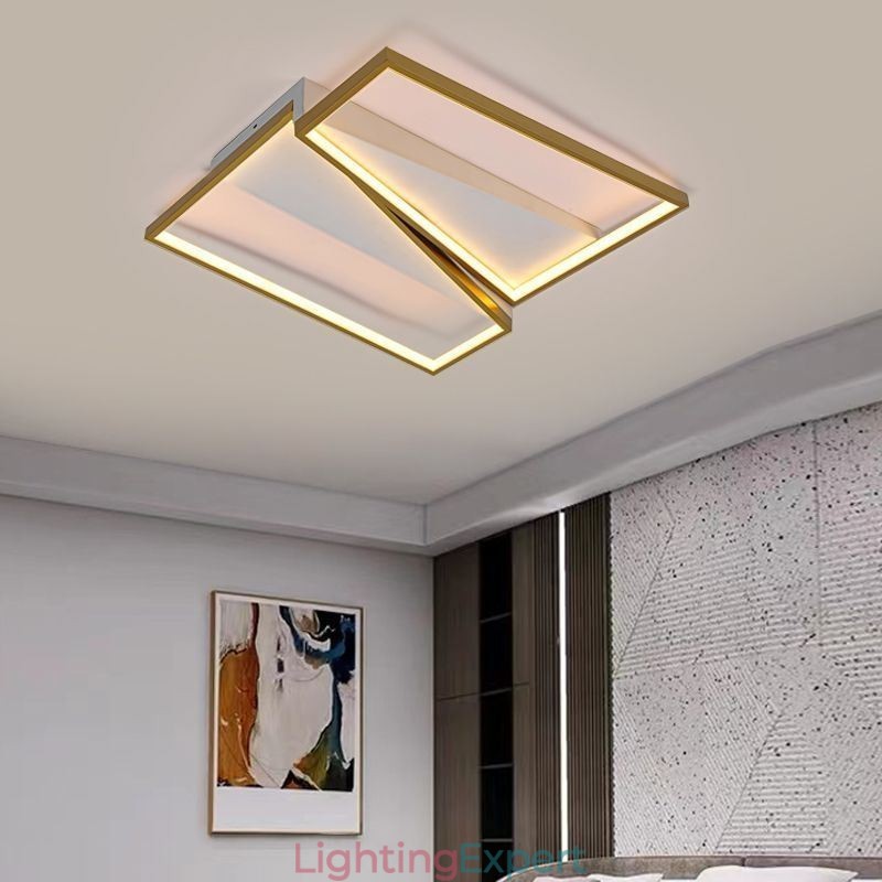 Flush Mount Minimalist Mosaic Trapezium Ceiling Light