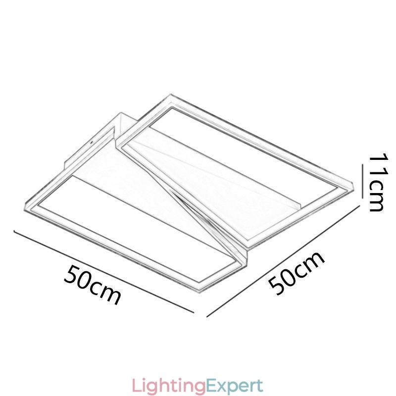 Flush Mount Minimalist Mosaic Trapezium Ceiling Light