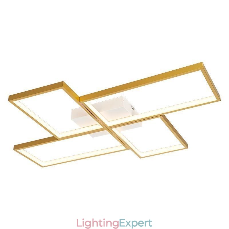 Flush Mount Mosaic Geometric Square Ceiling Light Fixture