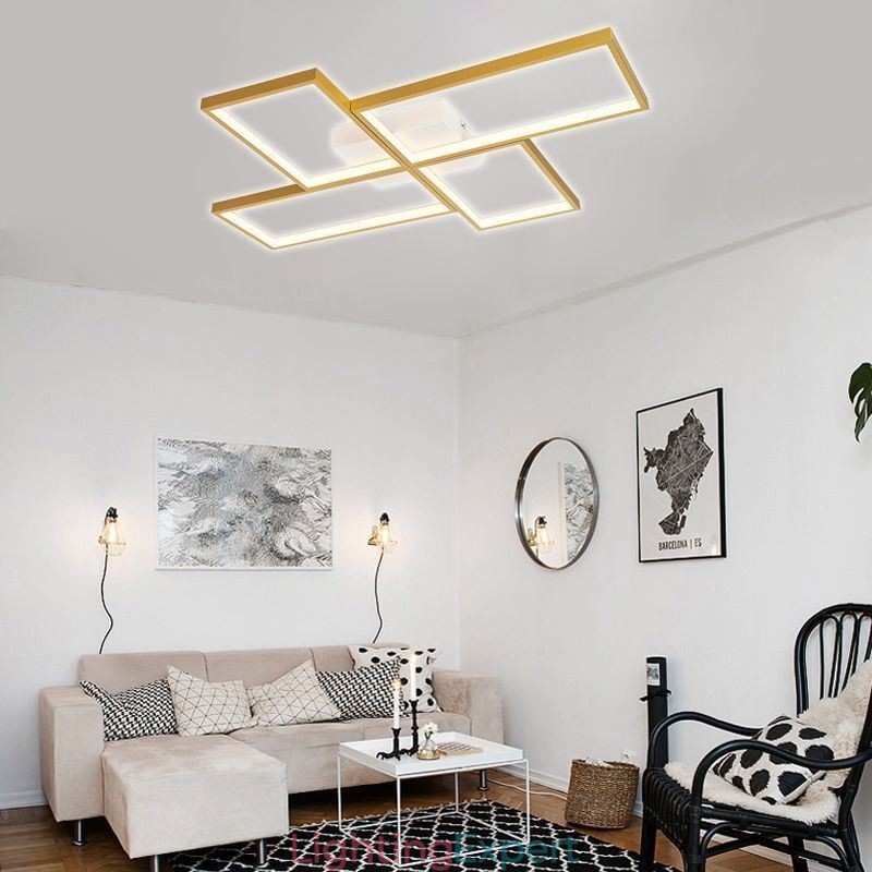 Flush Mount Mosaic Geometric Square Ceiling Light Fixture