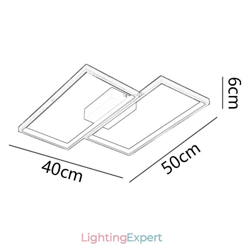 Flush Mount Mosaic Geometric Square Ceiling Lamp