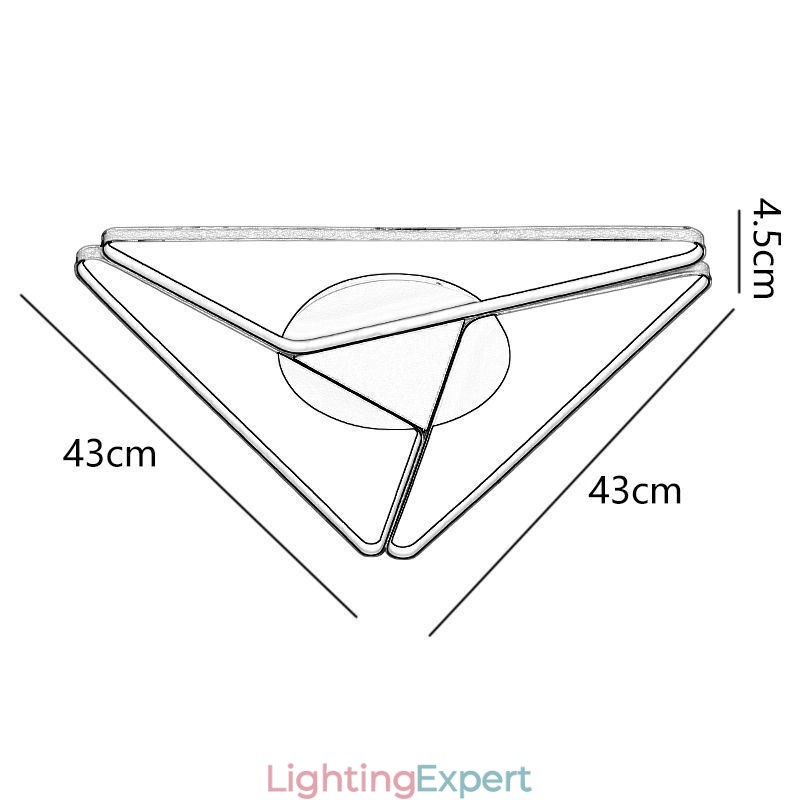 Flush Mount Minimalist Triangle Ceiling Light
