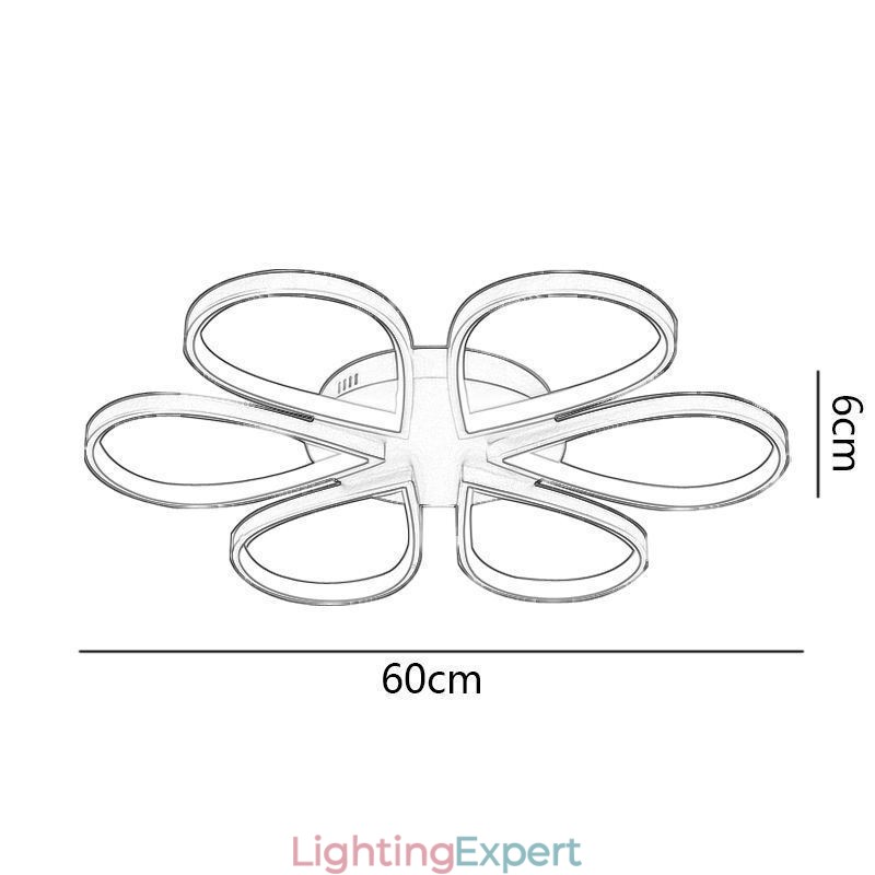 Flush Mount Minimalist Clover Ceiling Light