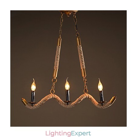 Candle Hemp Chandelier Vintage Pendant Wrought Iron Wave Hemp Rope Chandelier Candle Hemp Chandelier Vintage Pendant Wrought Iron Wave Hemp Rope Chandelier