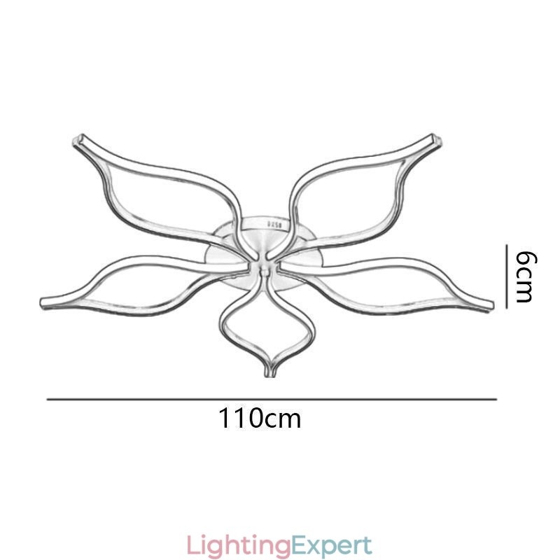 Flush Mount Minimalist Five Leaf Flower Ceiling Light