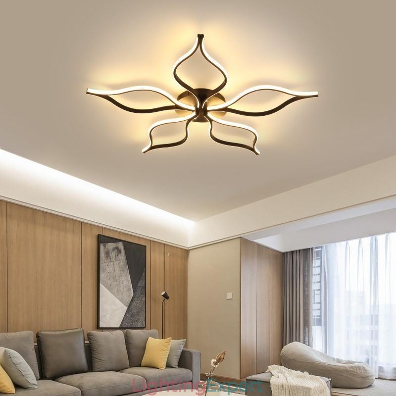 Flush Mount Minimalist Five Leaf Flower Ceiling Light