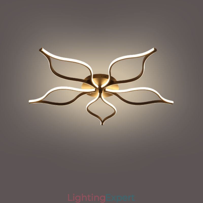 Flush Mount Minimalist Five Leaf Flower Ceiling Light