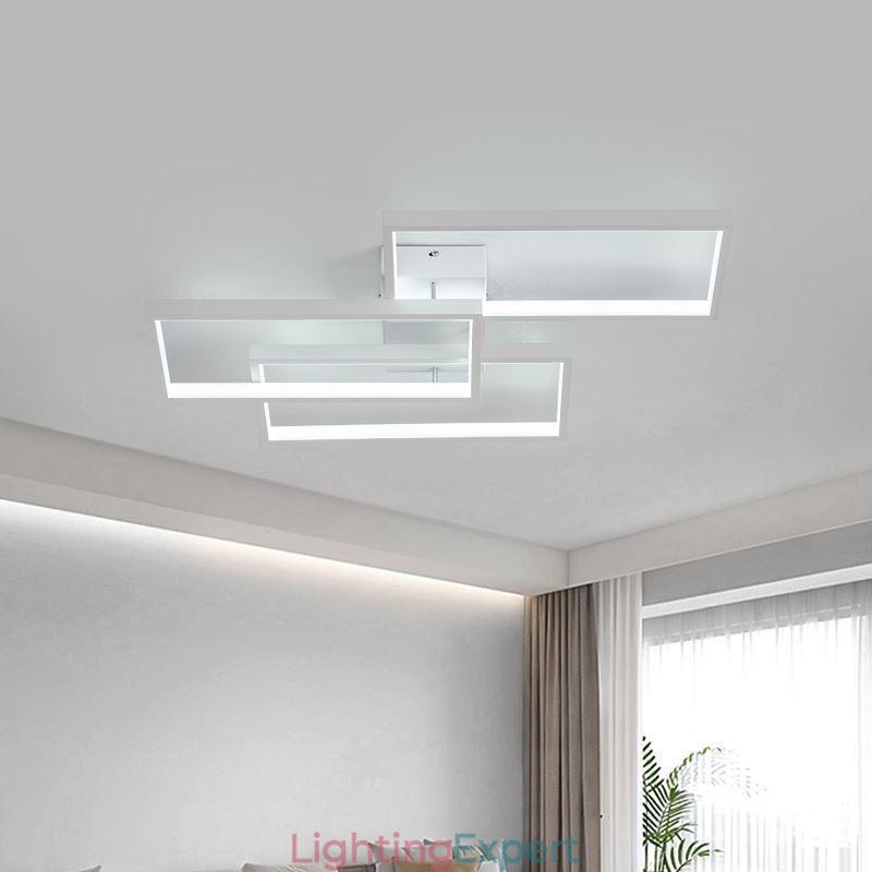 Flush Mount Acrylic Geometric Rectangular Ceiling Light