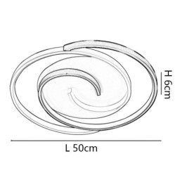 Flush Mount Acrylic Wrap Round Ceiling Light