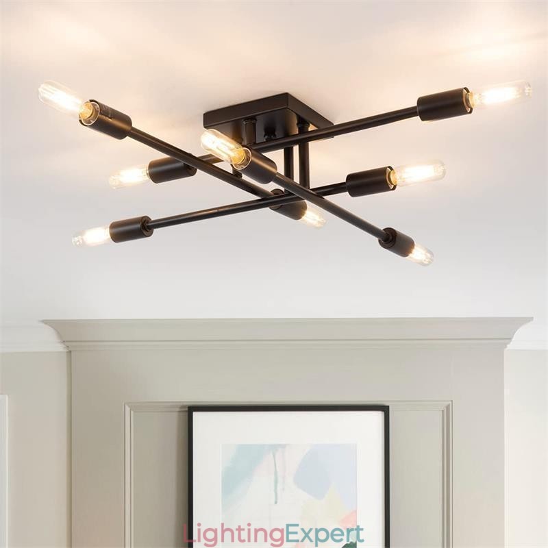 Country Retro Flush Mount American Industrial Style Decorative Ceiling Light