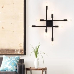 Country Retro Flush Mount American Industrial Style Decorative Ceiling Light