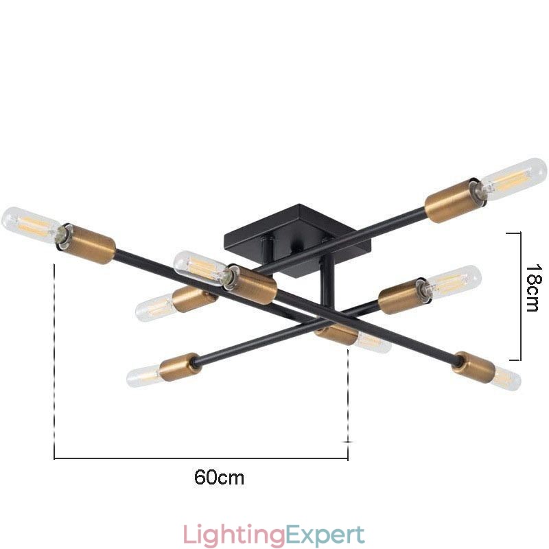 Country Retro Flush Mount American Industrial Style Decorative Ceiling Light