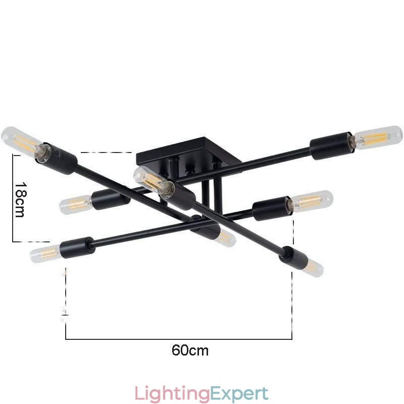 Country Retro Flush Mount American Industrial Style Decorative Ceiling Light